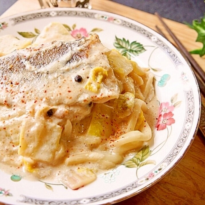 ヘルシーが嬉しい 体温まる鱈のジンジャー豆乳うどん レシピ 作り方 By プッチン5903 楽天レシピ